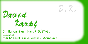 david karpf business card